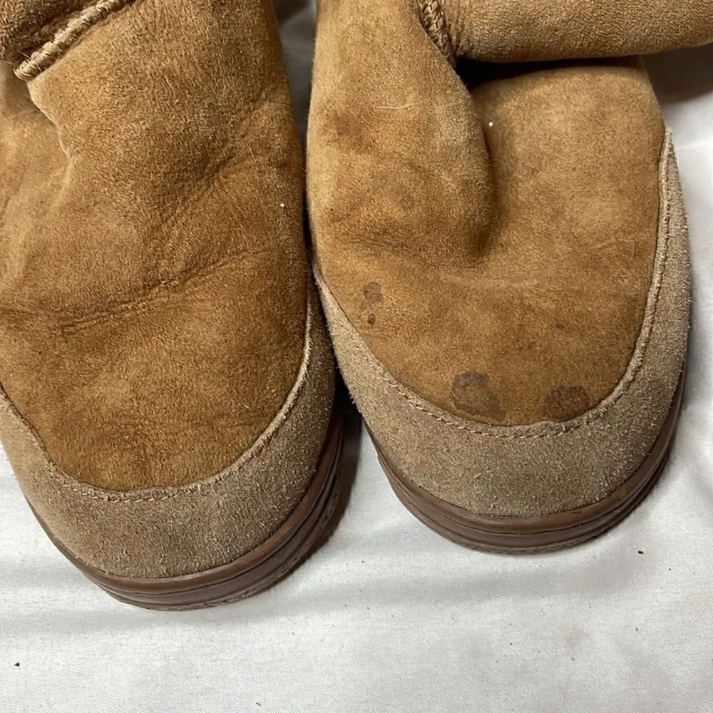 Emu Braided Tan Short Boots. Size Women 8/Men 7.